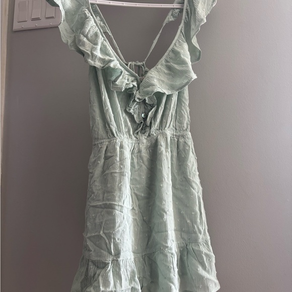 Mint Green Ruffled Dress - Picture 5 of 8